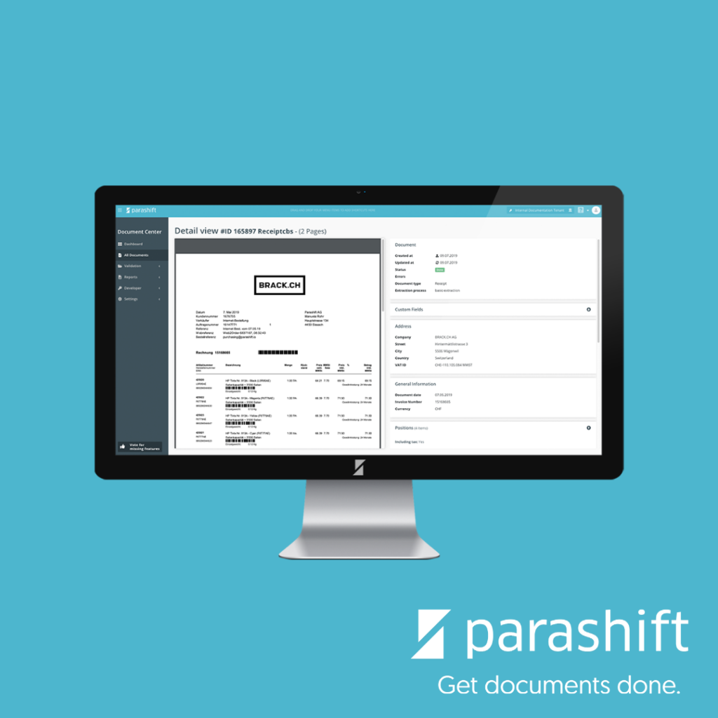 Parashift – kümmert sich um die Dokumentenautomation