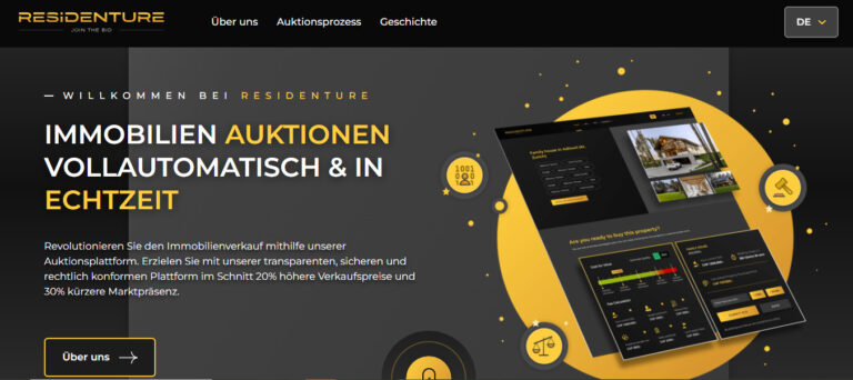 Erste Online-Immobilien-Auktionsplattform mit integriertem Echtzeit-Bieterportal in der Schweiz